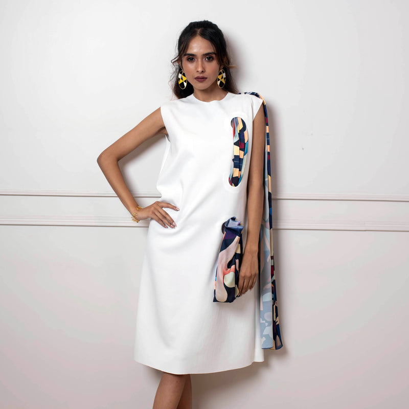Dress With Printed Trail