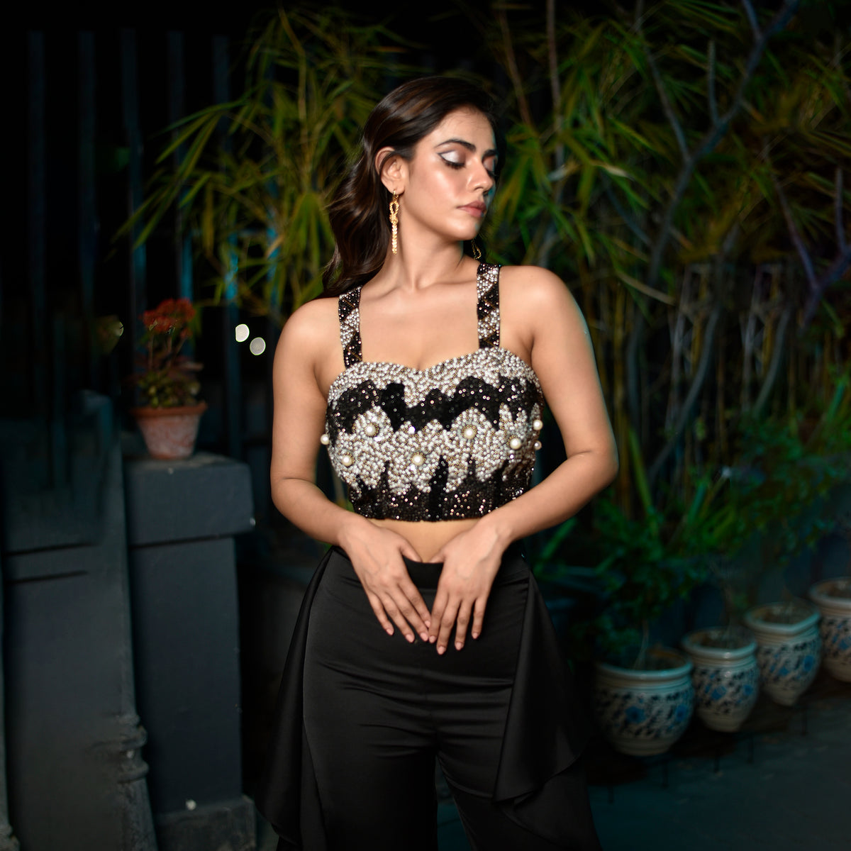 NYX Embellished Bustier Top