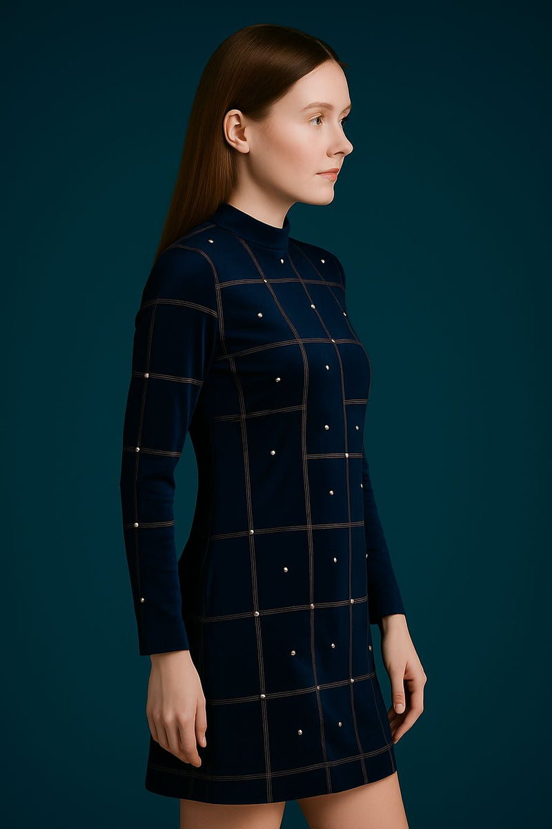 Nocturne Grid Dress