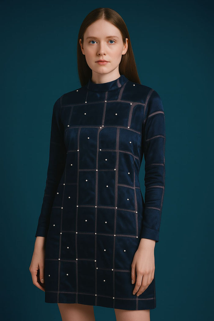 Nocturne Grid Dress