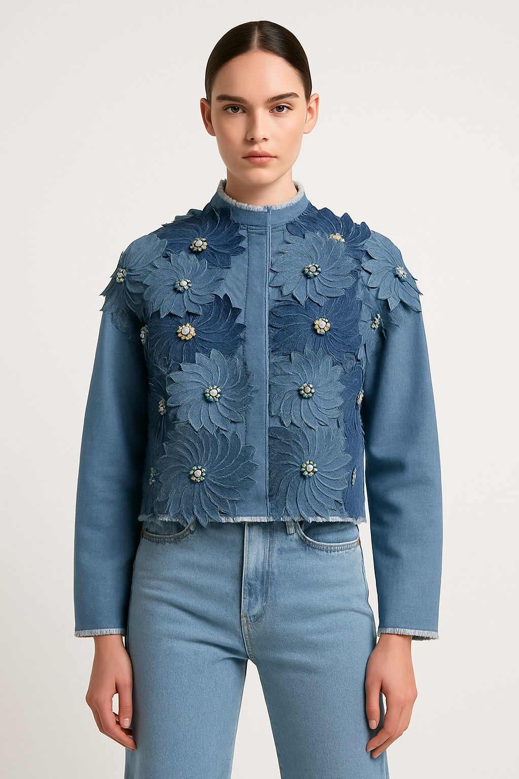 Flora Crest Denim Jacket