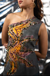 Aurum One-Shoulder Dress